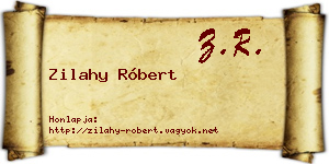 Zilahy Róbert névjegykártya